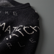 加厚七针字母提花2025时尚舒适保暖，男装针织衫/毛衣，盛欣羊绒