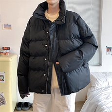 2025新款PU皮棉服羽绒棉宽松棉衣大码冬衣225-2-20503-P115，男装棉衣，星座225-2