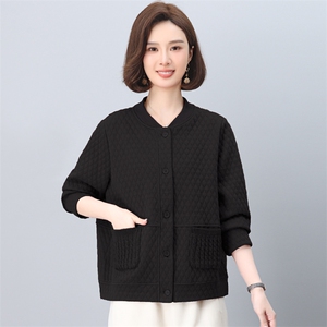 棒球服外套女2026新款春秋短款拉链式开衫小个子中年妈妈春装上衣图片