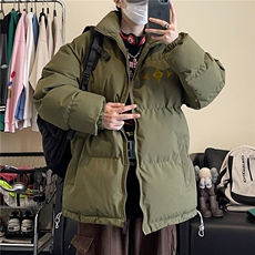 INS潮流百搭印花加厚保暖多色立领棉服外套MY23415特批70控118，男装棉衣，星座605(原A050)