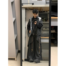 现货！定制拼接褶皱感短袖衬衫1005-FWCS13-P68，男装衬衫，星座1005