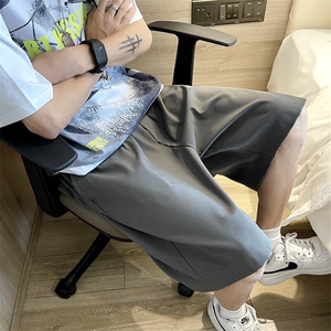 夏季五分裤外穿篮球运动短裤男ins薄款速干冰丝裤子宽松休闲中裤图片