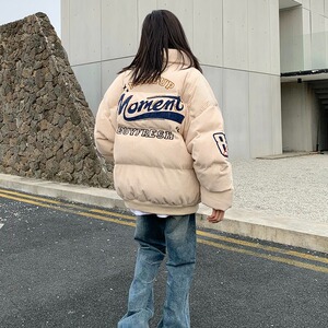 2024新款美式复古灯芯绒加厚外套男款冬季立领棉服情侣保暖棉图片