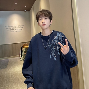 ！圆领卫衣男装港风长袖t恤男外套男 WY503-特P23图片