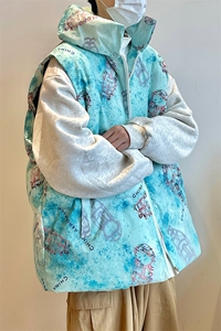 冬装港风加厚棉马甲男宽松满印休闲棉衣马夹潮外套 A071-Y311-P60图片