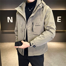 2025秋冬新款二棉加棉夹克连帽冲风衣男士外套棉服M22-P118，男装夹克，星座703-1