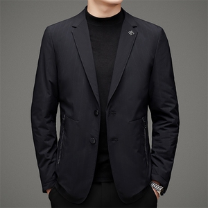 CSYR88619钱塘2020-2冬季厚款商务休闲简约中年男士羽绒西服P195图片