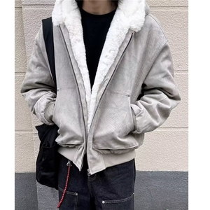 做旧连帽棉服男冬季复古宽松加厚保暖座山雕棉衣外套LM61099-P145图片