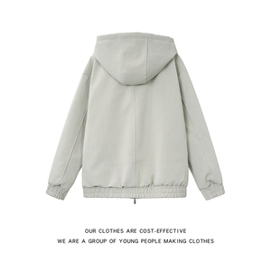 连帽皮衣夹克男款秋冬美式复古外套拉链短款棒球服JK93-P88图片
