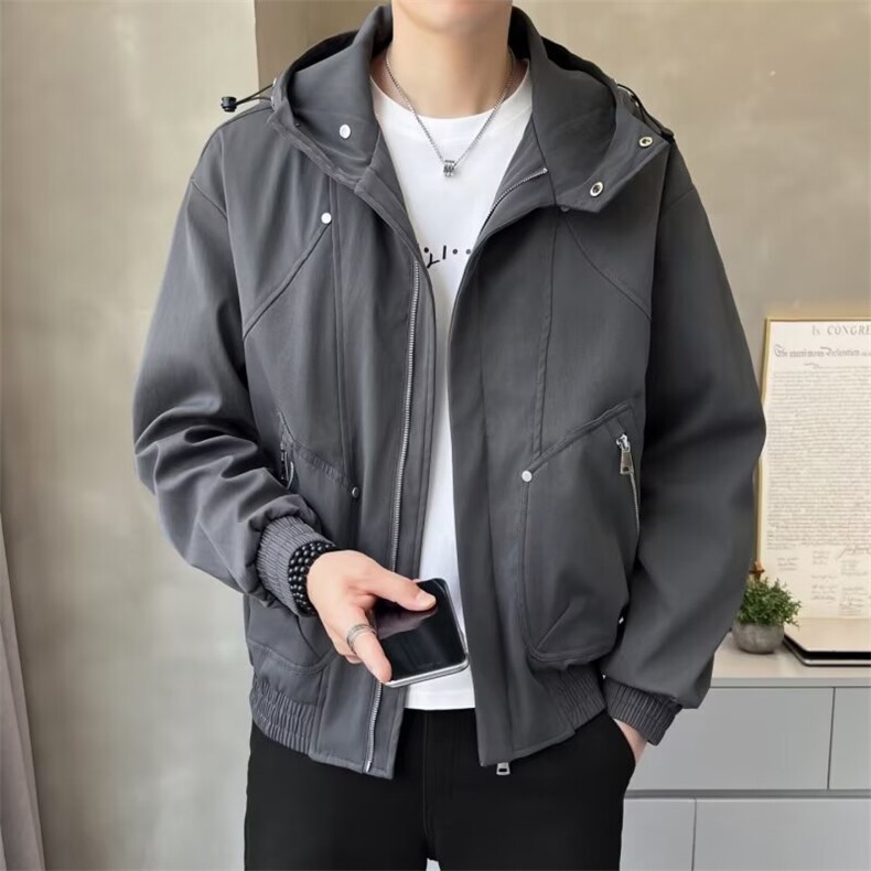 男装2025新款外套男春秋款潮流时尚帅气上衣高端工装青年夹克衣服,男装夹克,星座1210-1