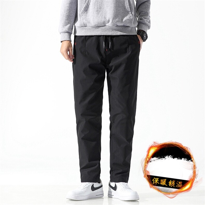 冬季保暖白鸭绒可推卸内胆大码羽绒裤光版纯色A406Y6654P115，男装棉裤，星座309（原A406）