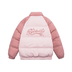 白底新款冬季时尚立领加厚字母印花棉服外套MY66602P115控158，男装棉衣，电商A268-1