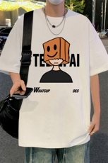 T769大码宽松纯棉运动圆领体恤衫oversize短袖T恤男重磅T，男装T恤，星座304A-1