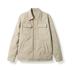 【真正羽绒】90绒带翻衬衫翻领短款羽绒服LMY65109-P150，男装羽绒服，电商A306
