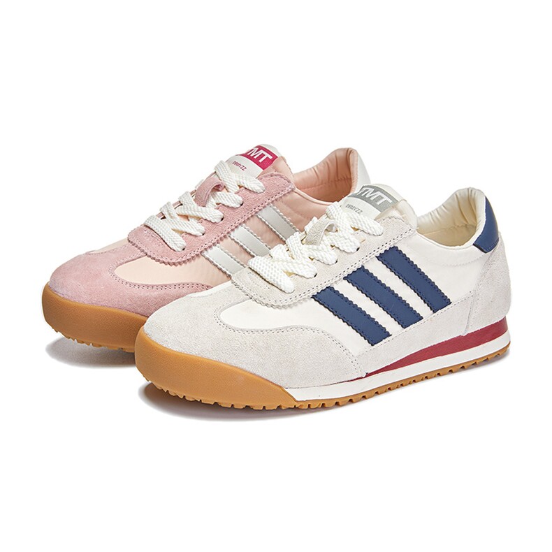 真皮德训鞋女2024夏季新款平底运动小白鞋休闲百搭阿甘鞋复古女鞋，女鞋休闲鞋，电商A223