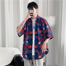 短袖衬衫春款男港风潮流C1190P26，男装衬衫，星座1116-2