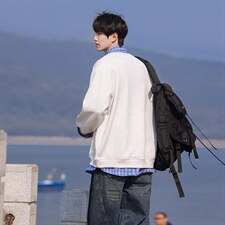 可二开衬衫领卫衣大码M-5XL表面棉底部聚酯纤维78010P58，男装衬衫，星座227-7