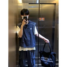 【网图有货】藏蓝色美式工装马甲背心男山系短款外套A683CC-特P40，男装背心/马甲，星座1007（原301D）
