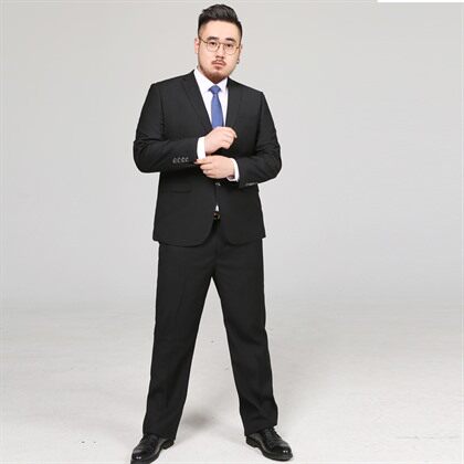 S-9XL男士西服套装职业商务正装婚礼西装两件套加肥大码 187P235图片