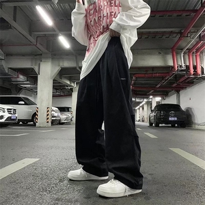 日系百搭直筒工装裤男韩版潮流宽松休闲裤棉质阔腿长裤K0141-P30图片