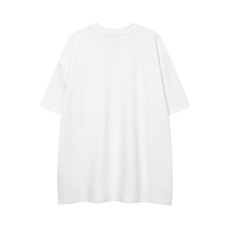 白底23新款夏季字母印花圆领百搭时尚100棉短袖T恤T1133P25控38，男装T恤，电商A247-1
