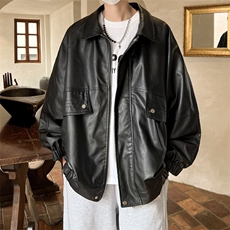 ！2025冬季新款男士皮衣潮牌情侣皮夹克外套JK195P100控158，男装皮衣，电商B220