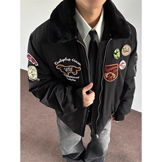 网图美潮勋章飞行员派克服夹克版棉服外套W1953/特P105，男装夹克，电商B350