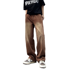 美式高街vibe风直筒长裤欧美痞帅男hiphop复古水洗牛仔裤，男装牛仔裤，星座301D-4(原星座1004-4）