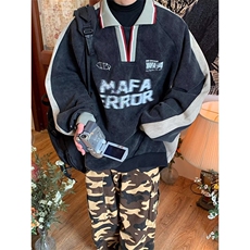 青少年POLO领卫衣男女2025春秋季宽松潮学院风百搭上衣WY20，男装Polo衫，星座1116A（原606A-3）