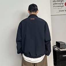 647-P67日系复古撞色翻领外套男春秋季潮牌vintage宽松休闲，女装短外套，电商B323A
