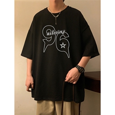 纯棉短袖T恤男士宽松五分袖百搭休闲夏季圆领上衣D328-T352-P25，男装T恤，电商D328