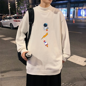 M18165-P45 加绒款-P65半高领毛衣男士大码针织衫男毛线衣男图片