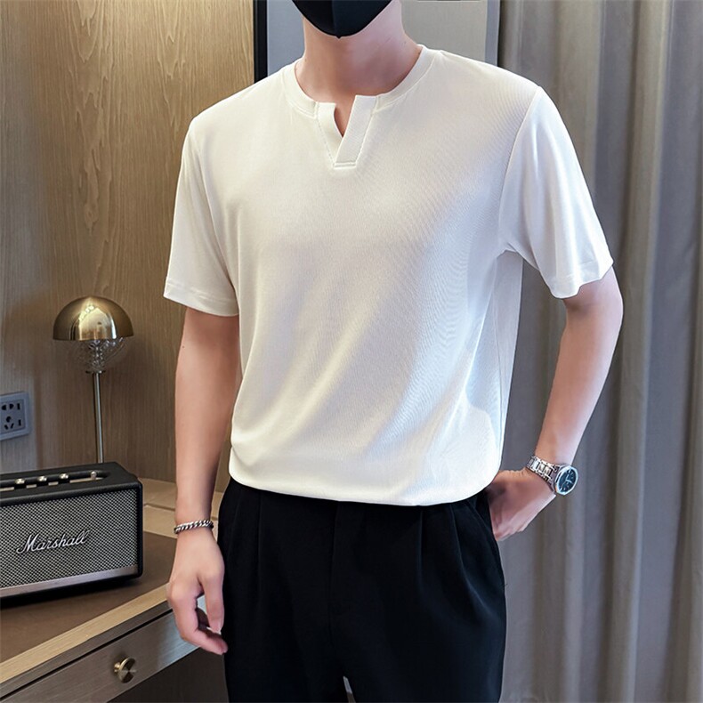 夏打底衫纯色百搭纯色圆领T恤短袖社会小伙A236-82557-特P33,男装T恤,电商A236