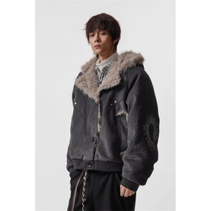 1506A/GS50300/P141复古做旧座山雕加厚棉服图片
