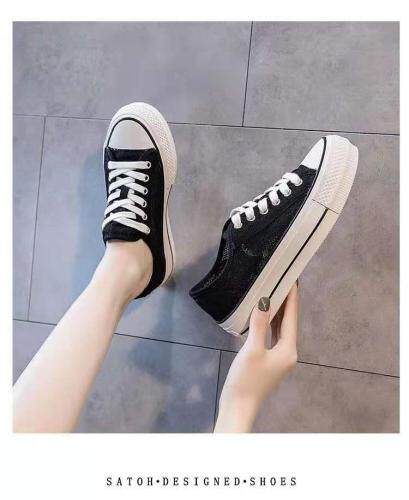 2021真皮内里蕾丝时尚百搭潮流帆布鞋，其它，她他麦