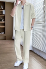 新款长袖衬衫长裤时尚休闲两件套装，男装衬衫，星座1206（原A206）
