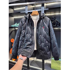 (网图)欧货高级感刺绣白鸭绒轻奢连帽重工艺羽绒服313B-P90-P190，男装羽绒服，星座313B