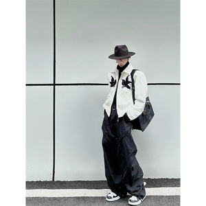【有货】玄鸟刺绣提花外套男高级感痞帅春秋短款夹克A221LL-特P55图片
