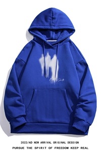 白底平铺  秋季新款宽松情侣连帽卫衣涂鸦印花美潮 W6277 P35控48图片