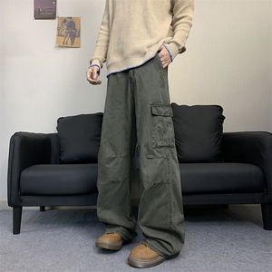 2025新款美式复古口袋伞兵工装裤褶皱潮流街头男现货K8393-P52图片