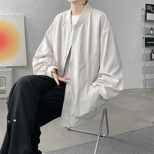 M-8XL棒球服男款春秋特大码加肥加大男装飞行员夹克外套JK001P65图片