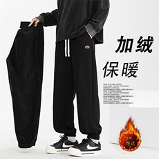 秋冬季新款直筒百搭宽松潮流牌休闲裤子X1631特批39加绒特批49，男装休闲裤，星座718