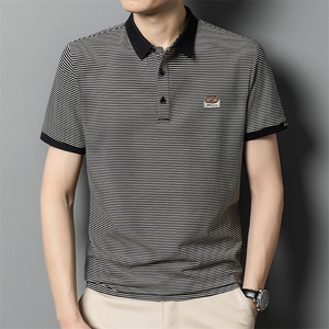 polo衫短袖男夏季潮牌2024新款半袖上衣宽松翻领t恤男SW559-P65图片