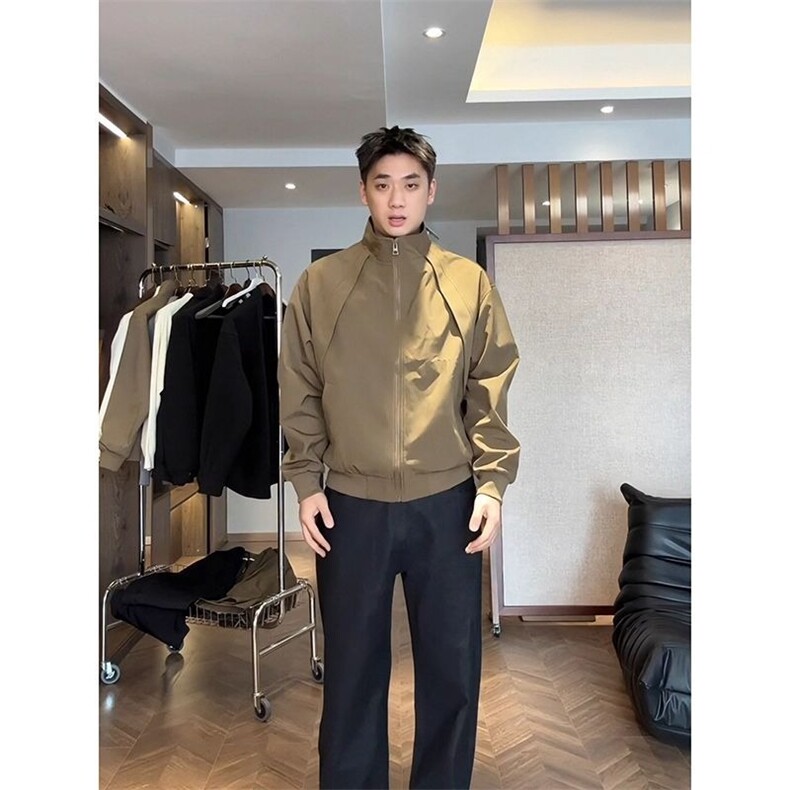 现货美式宽松立领设计感廊形三防冲锋衣夹克JK2632/特P55,男装夹克,星座205-3