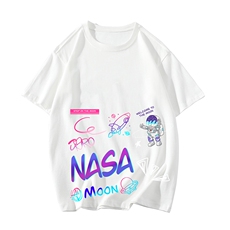 NASA联名同款纯棉短袖t恤男大码半袖打底衫宽松体恤DX17186-P20，男装T恤，电商A040A
