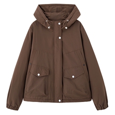 现货！现货！加绒加厚派克服2025冬季女装新款宽松休闲连帽棉服，女装棉衣/棉服，以桐