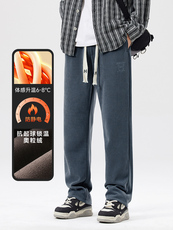 A178-1DY518AP85雪尼尔面料秋冬季加绒美式休闲卫裤，男装休闲裤，电商A178-1