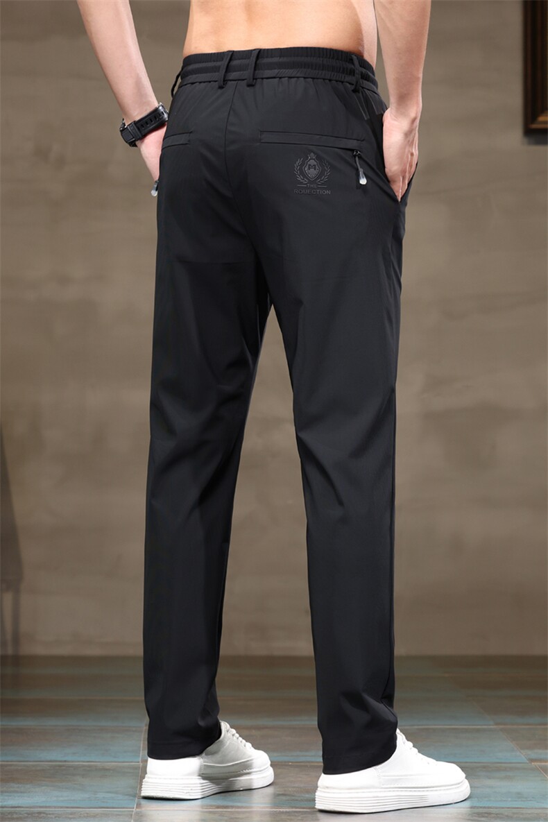直播品质锦纶78.5氨纶21.5冰丝高弹运动休闲裤男直筒长裤K8813,男装休闲裤,星座815-2