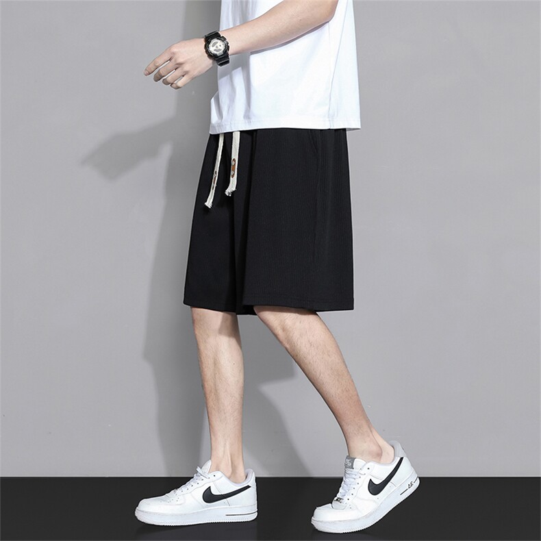 抖音款男士清凉冰丝裤百搭宽松潮牌五分裤子HX1046TP30控价48,男装休闲裤,电商A102