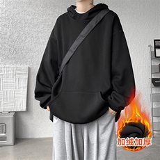8XL-M连帽卫衣硬挺连帽卫衣男美式复古重磅帽衫加绒外套WY9105P68，男装卫衣，电商B238